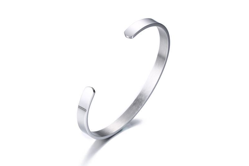 Bold Minimalist Silver Bangle