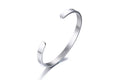 Bold Minimalist Silver Bangle