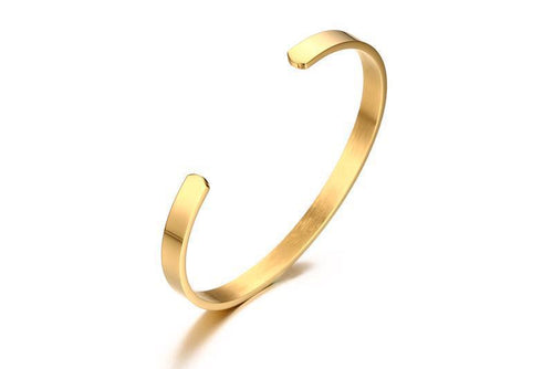 Bold Minimalist Silver Bangle