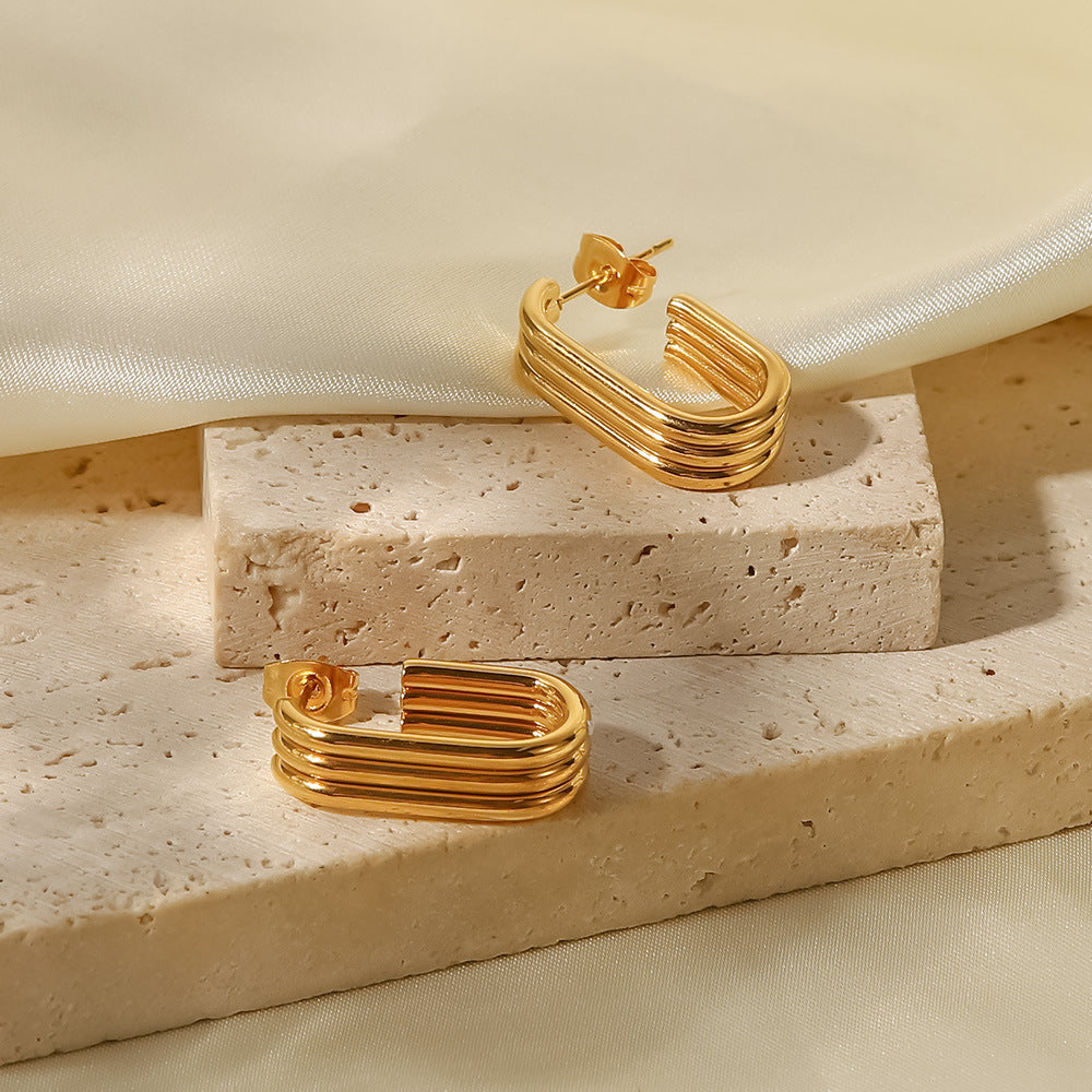 Geometric Rectangular Hoops