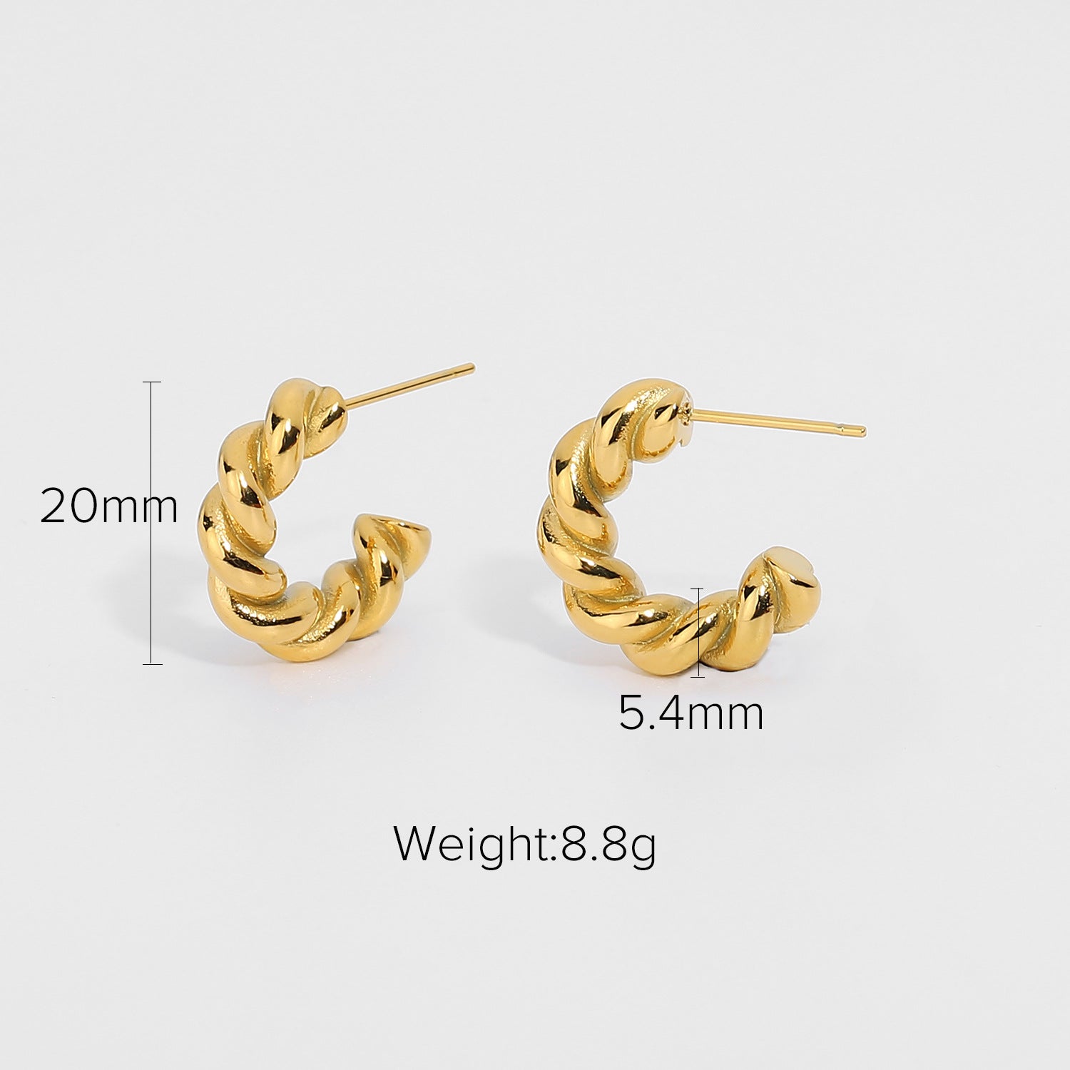 Twist Spiral Hoop Earrings