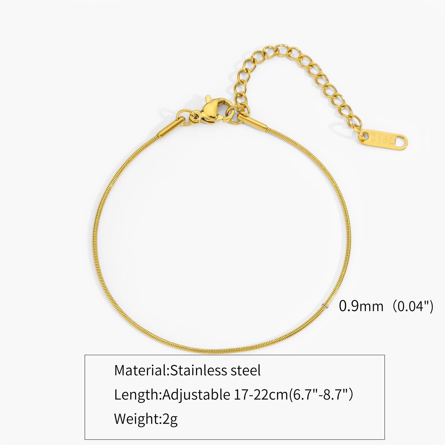 Minimalist Snake Bone Bracelet