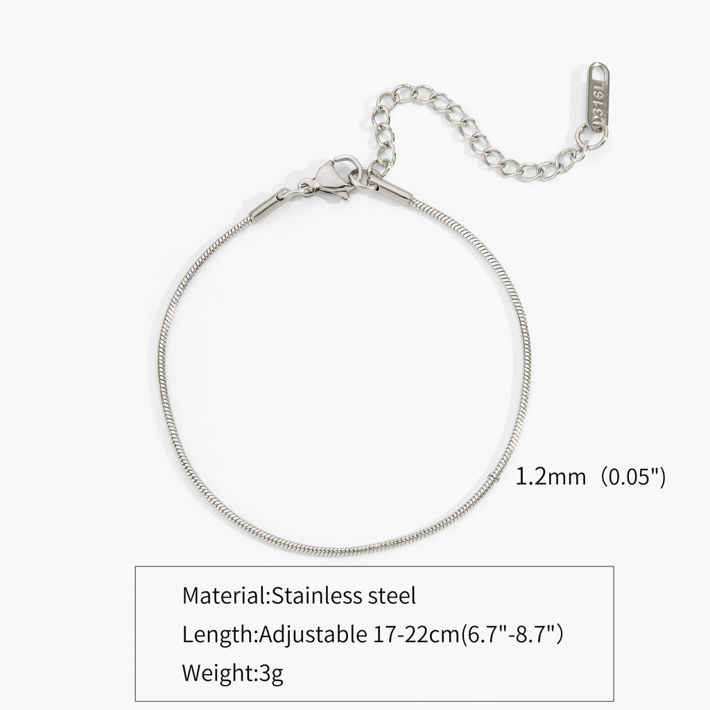 Minimalist Snake Bone Bracelet