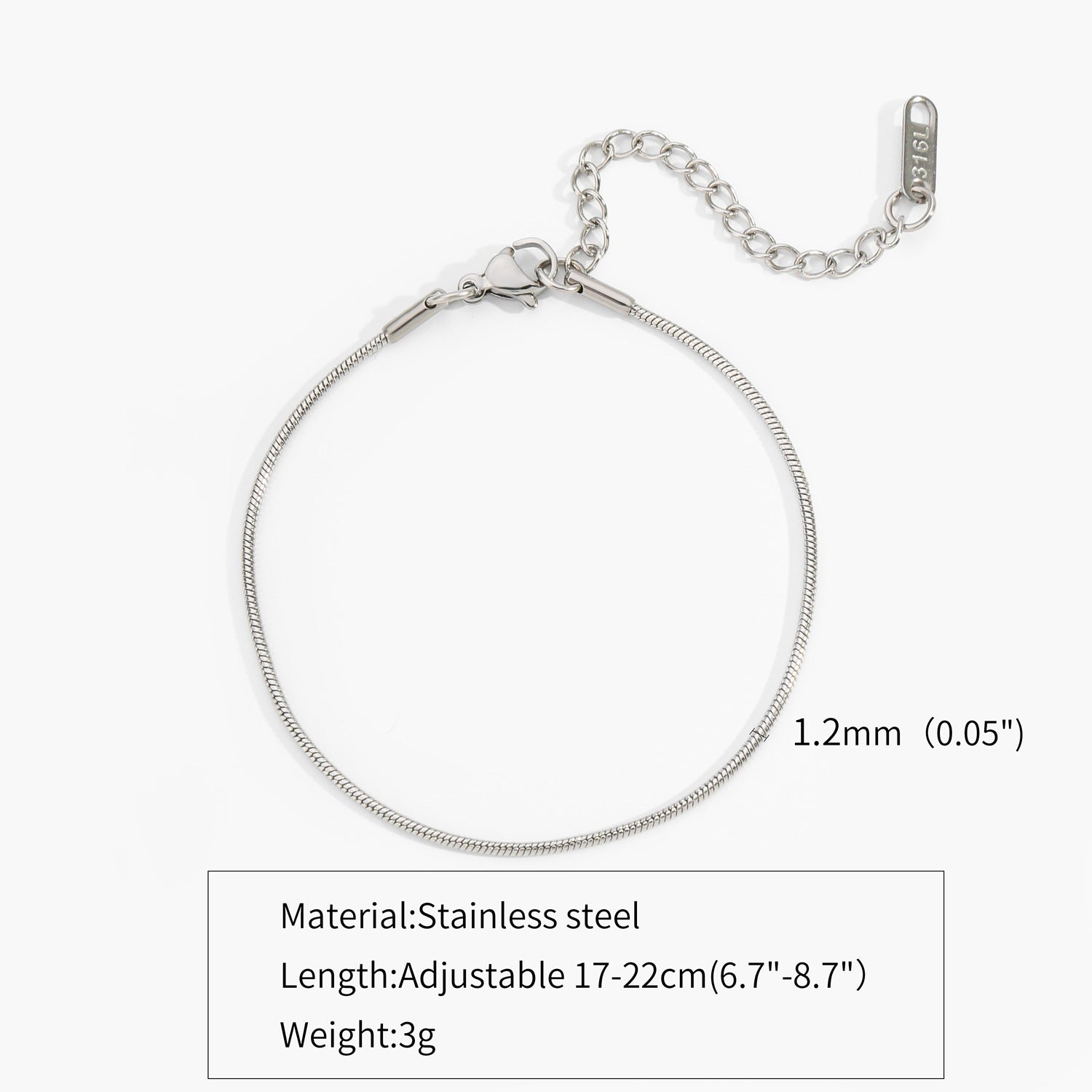 Minimalist Snake Bone Bracelet