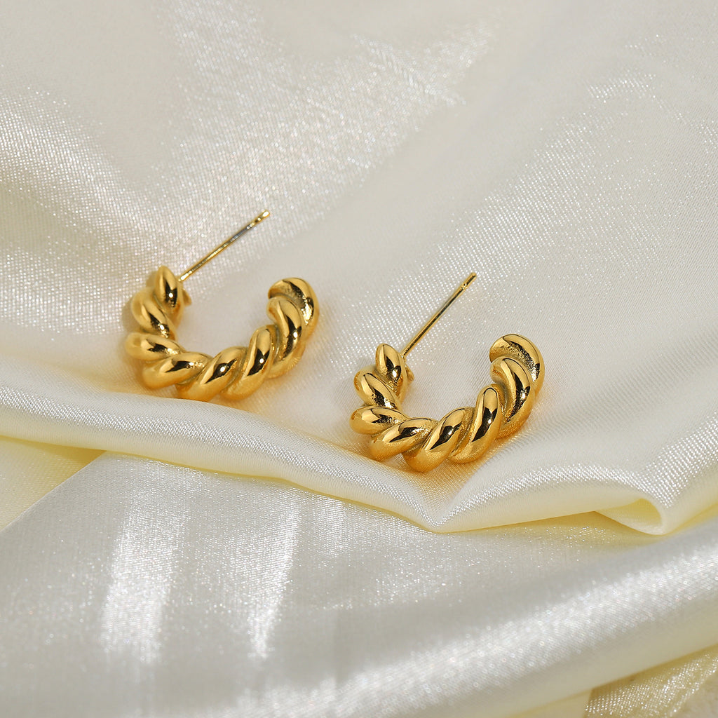 Twist Spiral Hoop Earrings