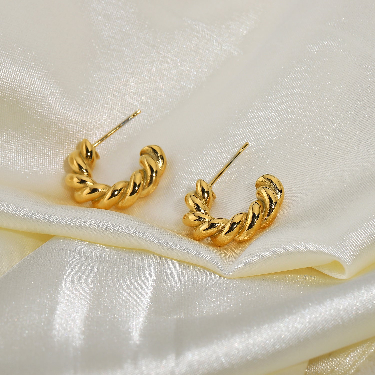 Twist Spiral Hoop Earrings