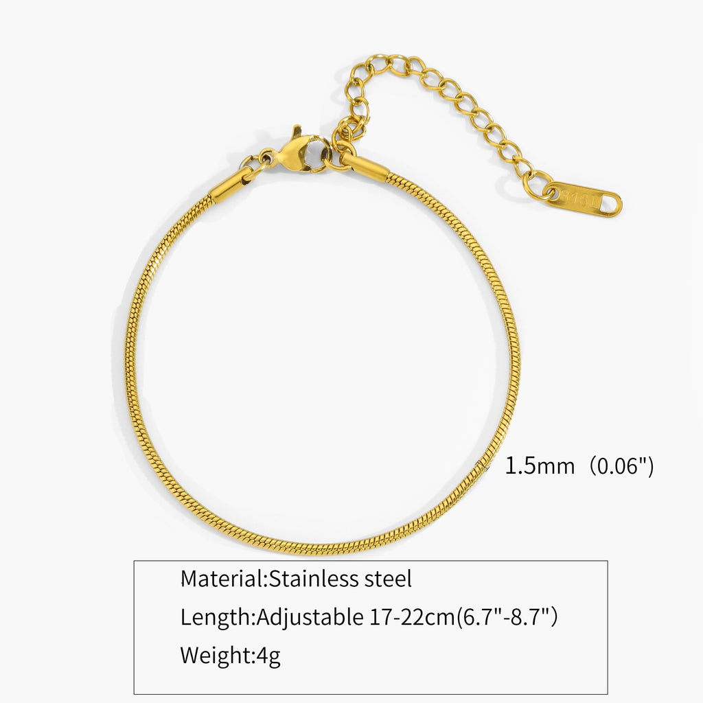 Minimalist Snake Bone Bracelet
