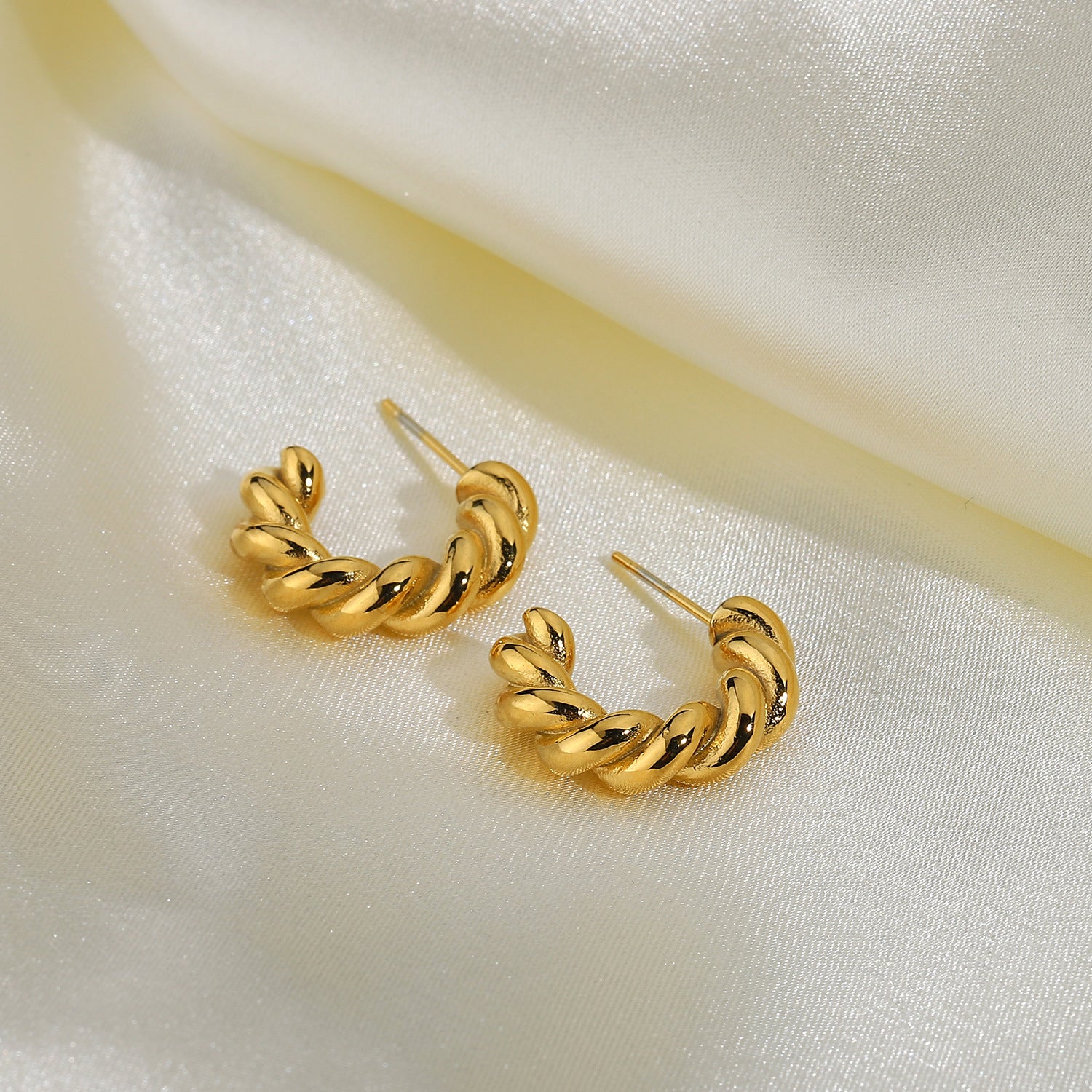 Twist Spiral Hoop Earrings