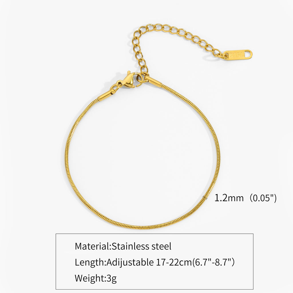 Minimalist Snake Bone Bracelet