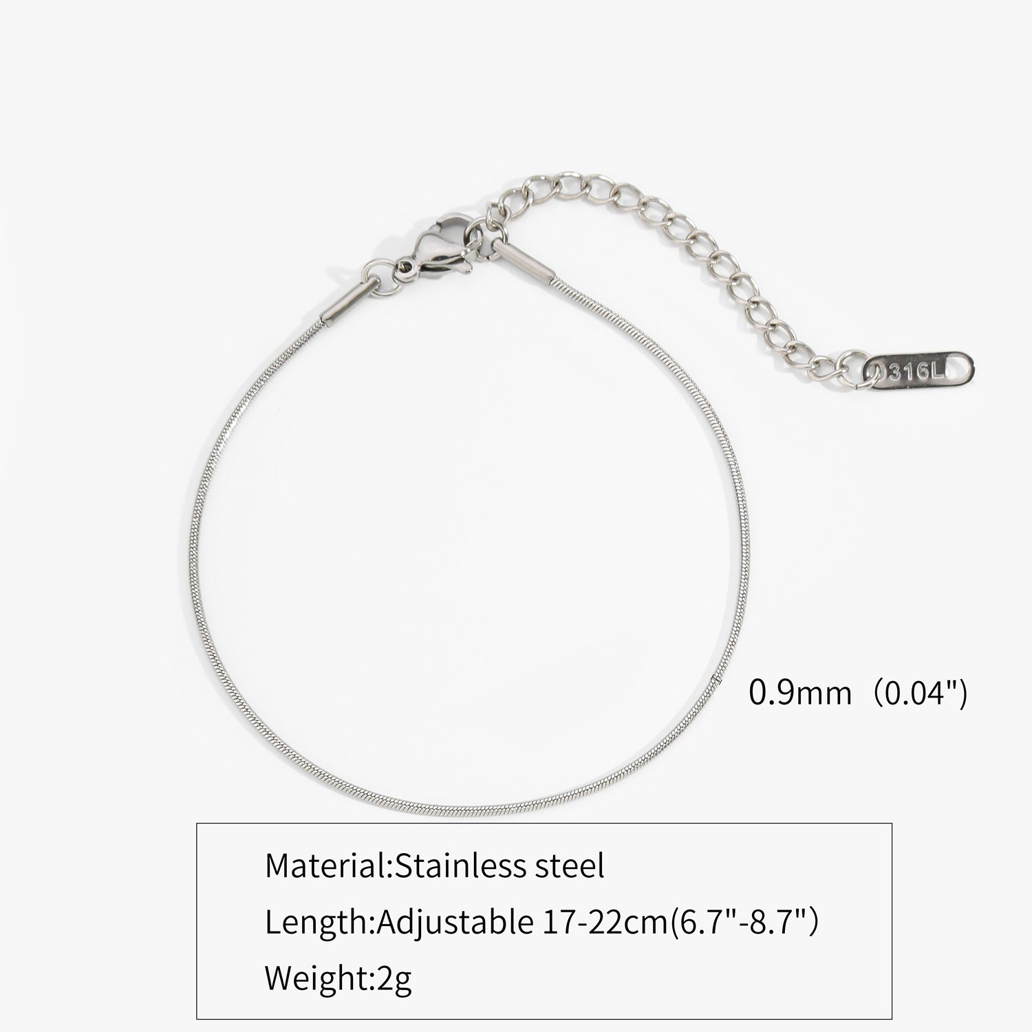 Minimalist Snake Bone Bracelet